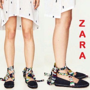 Zara Lace-Up Navy Blue Goat Leather